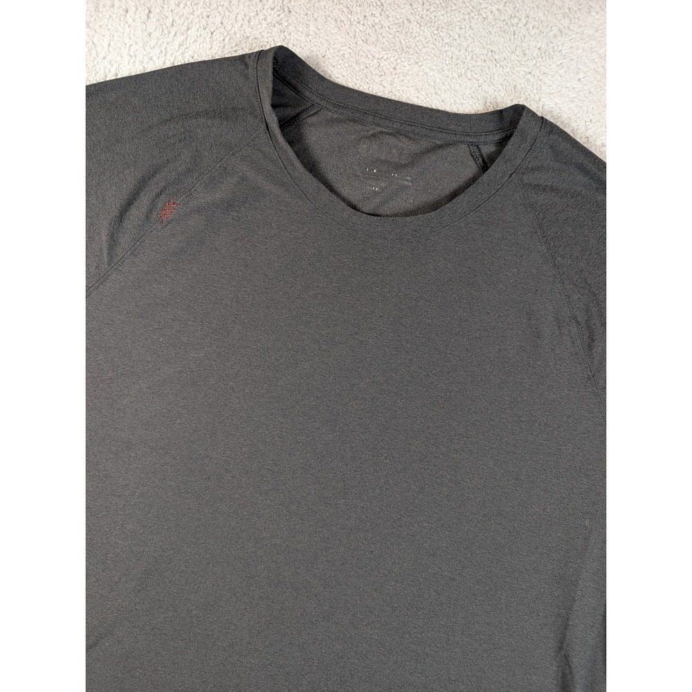 Rhone Reign Mens Short Sleeve Training T-Shirt Charcoal Heather Grey XL